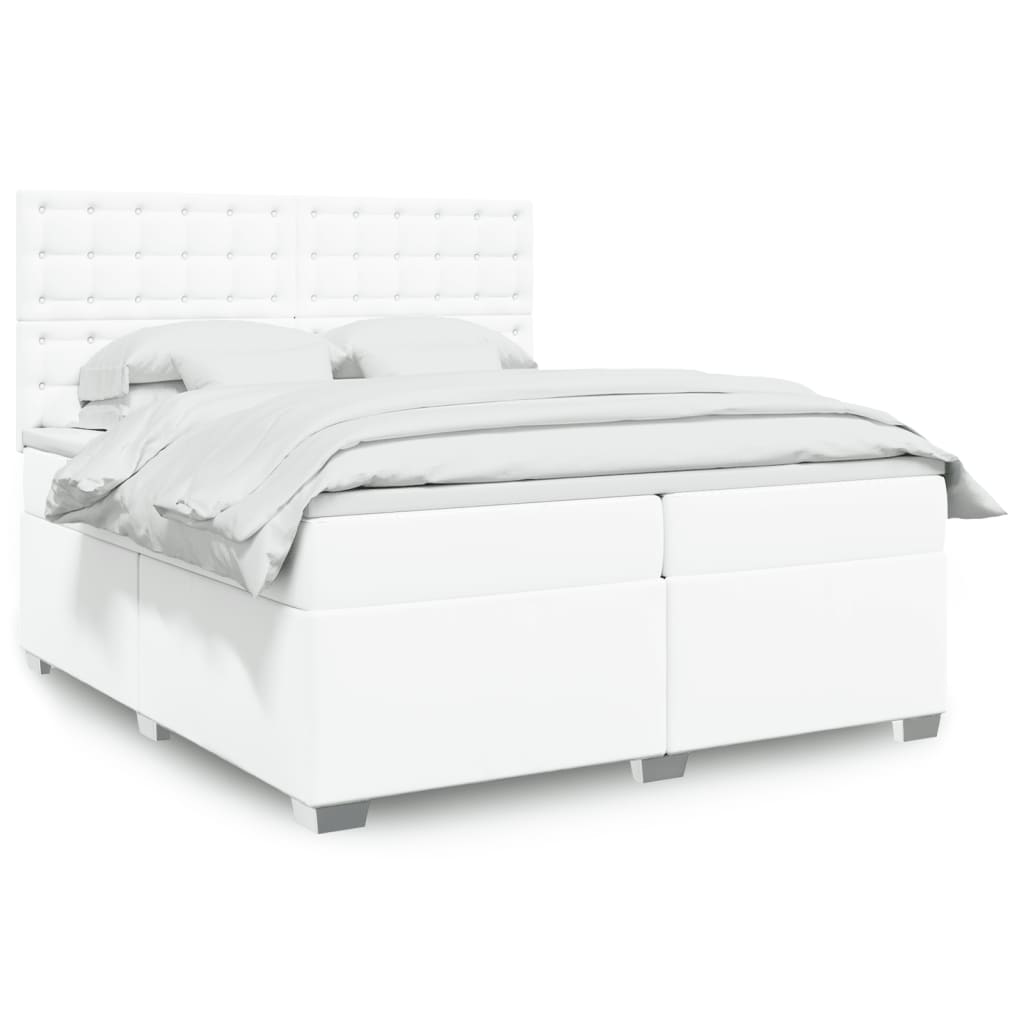 Boxspringbett mit Matratze Schwarz 80x200 cm Kunstleder
