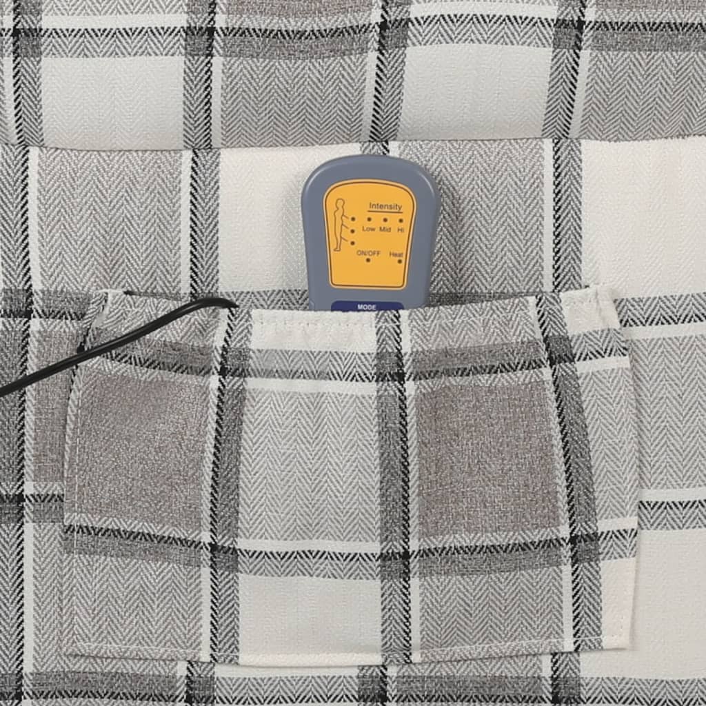 vidaXL Massagesessel Verstellbar Grau Stoff