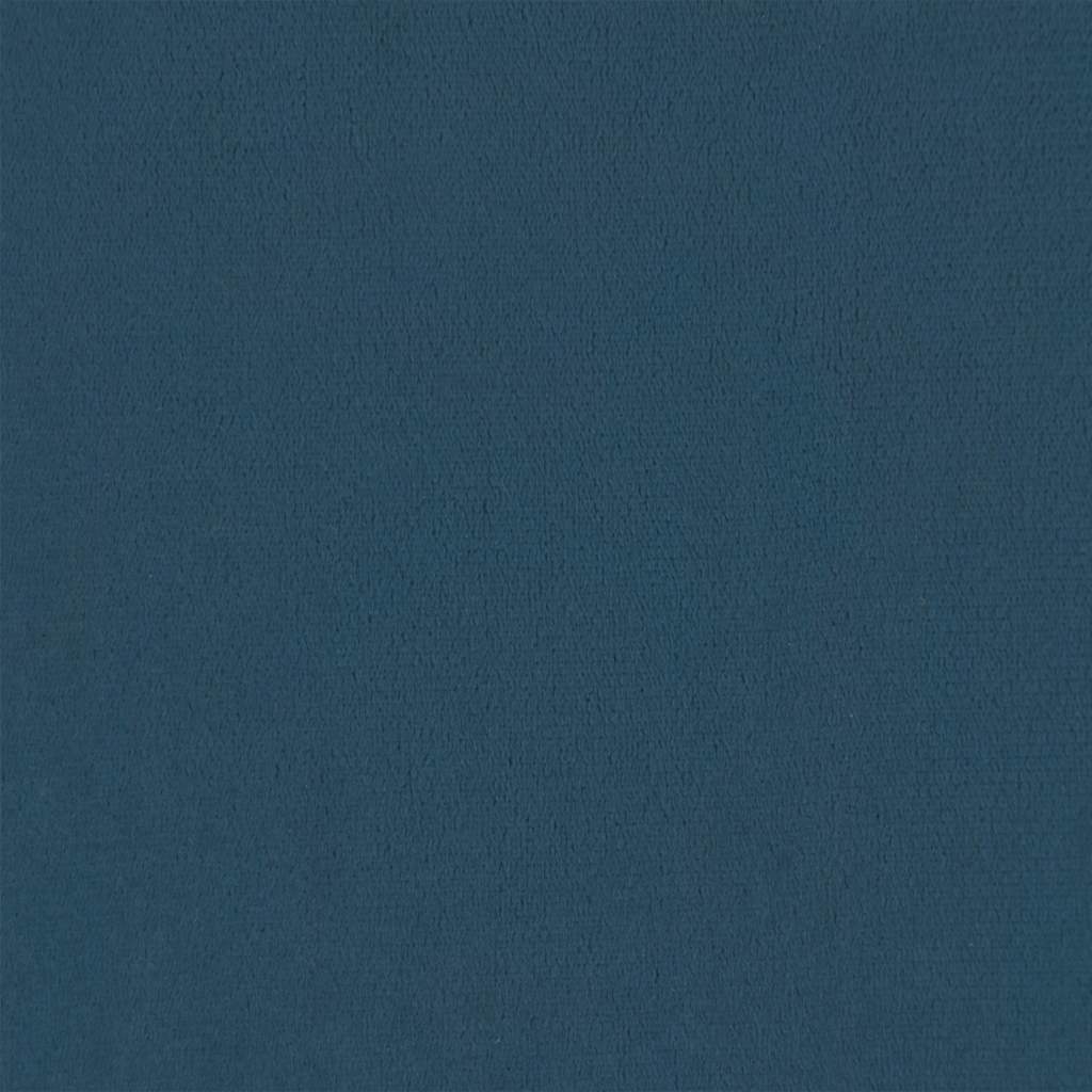 vidaXL Hocker mit Holzbeinen Blau Samt