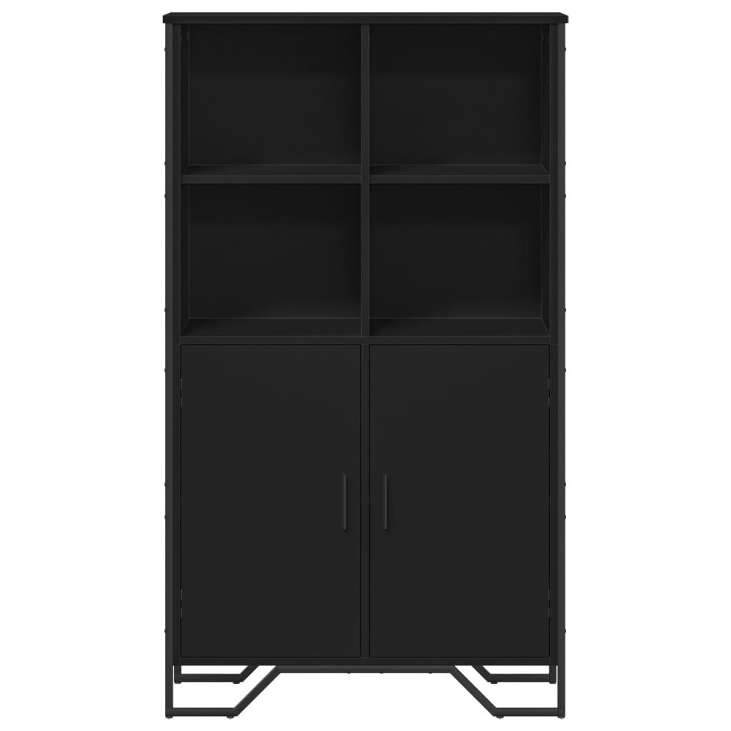 vidaXL Highboard Schwarz 79,5x35,5x137,5 cm Holzwerkstoff