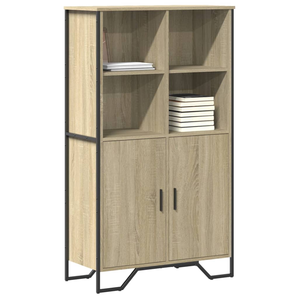 vidaXL Highboard Schwarz 79,5x35,5x137,5 cm Holzwerkstoff