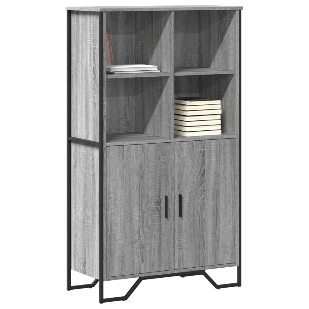 vidaXL Highboard Schwarz 79,5x35,5x137,5 cm Holzwerkstoff