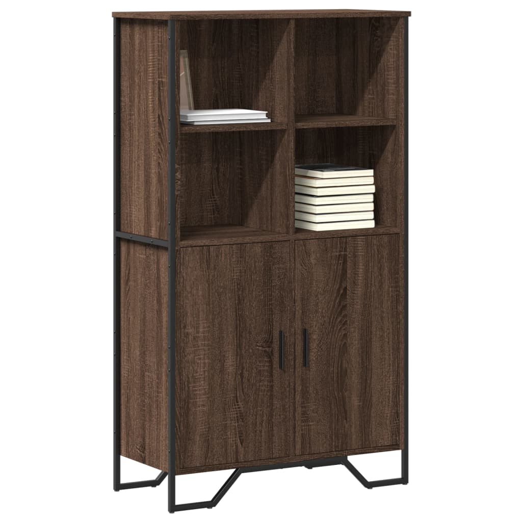 vidaXL Highboard Schwarz 79,5x35,5x137,5 cm Holzwerkstoff