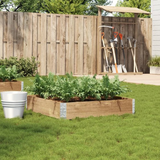 vidaXL Pflanzkasten Schwarz 100x50 cm Massivholz Kiefer