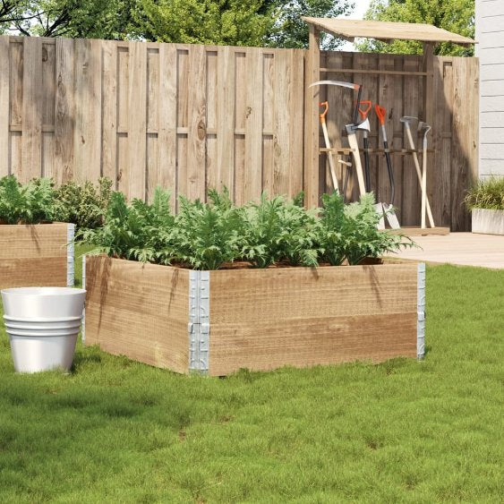 vidaXL Pflanzkasten Schwarz 100x50 cm Massivholz Kiefer