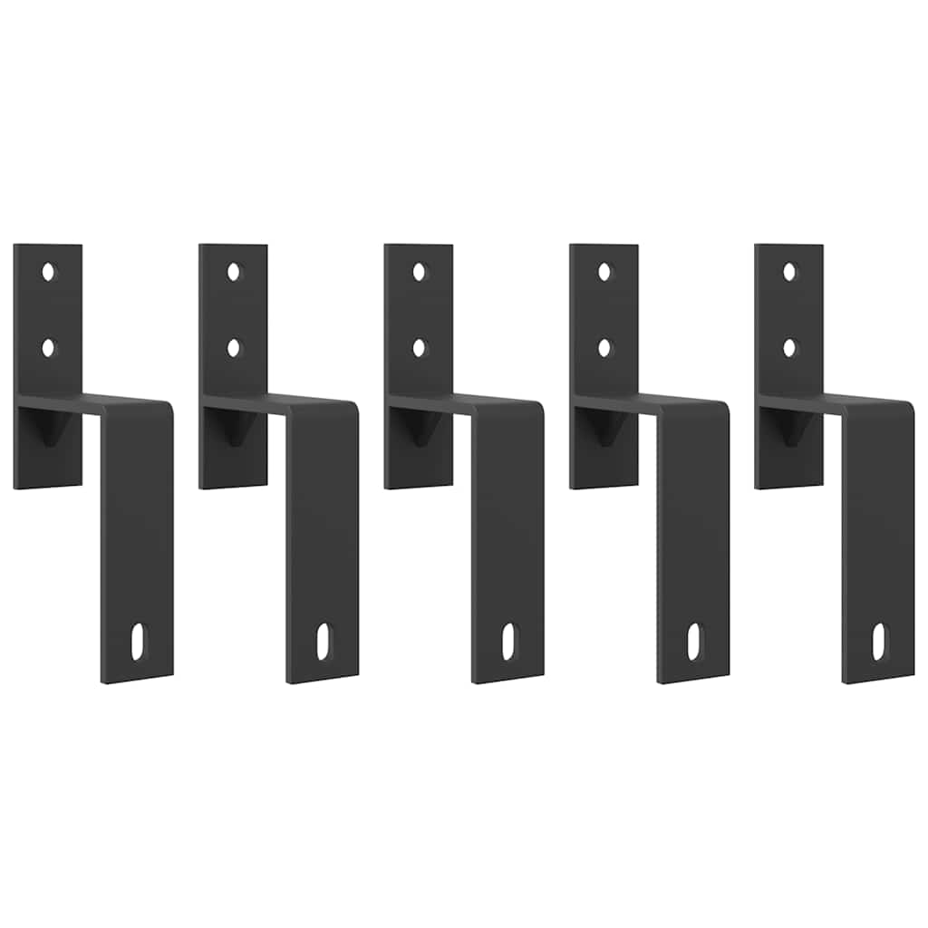 vidaXL Schiebetürbeschlag-Set 152,5 cm Stahl Schwarz