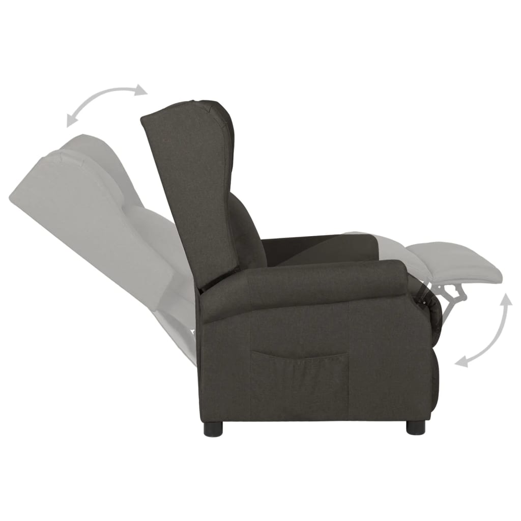 vidaXL Relaxsessel Taupe Stoff