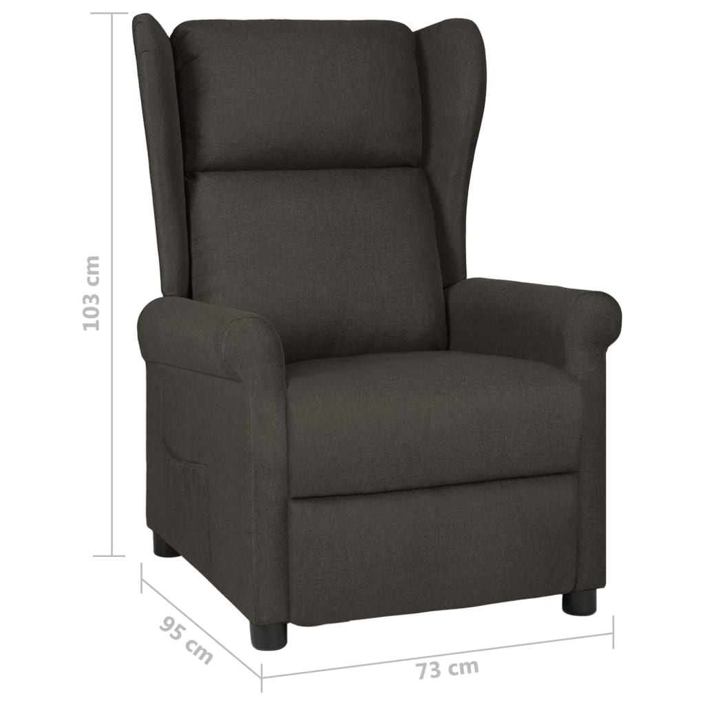 vidaXL Relaxsessel Taupe Stoff