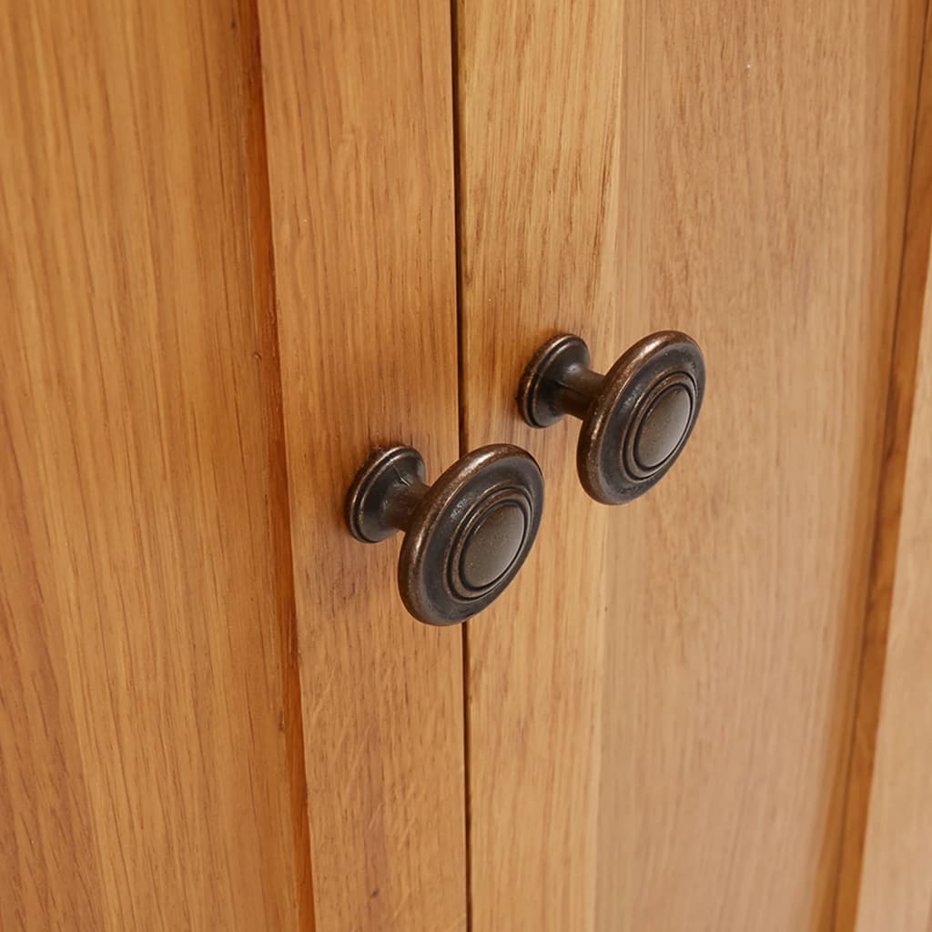 vidaXL Schrank 50x22x110 cm Massivholz Eiche