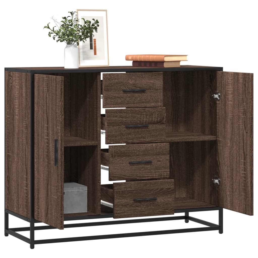 vidaXL Sideboard Schwarz 92x35x76 cm Holzwerkstoff