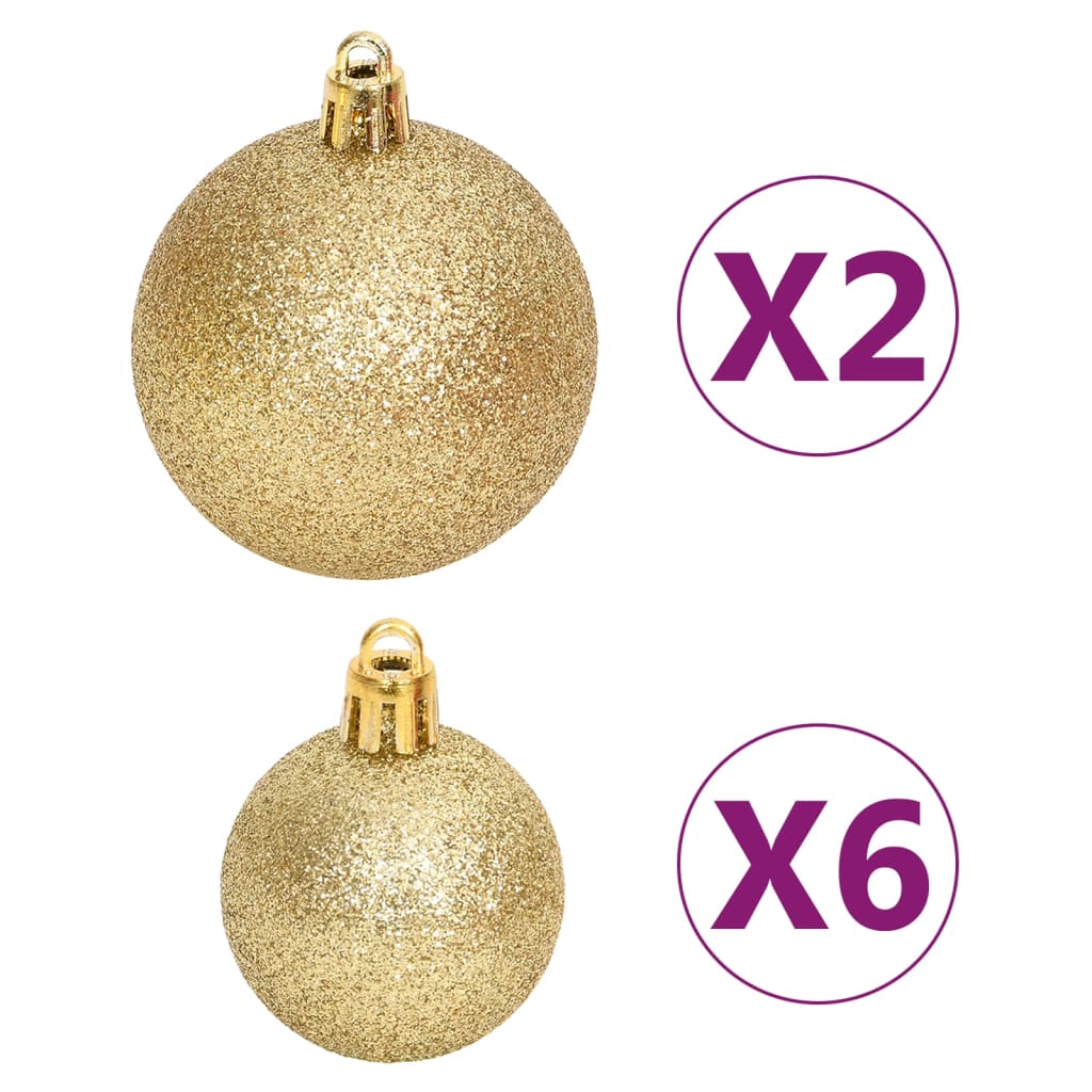 vidaXL 108-tlg. Weihnachtskugel-Set Golden und Rot