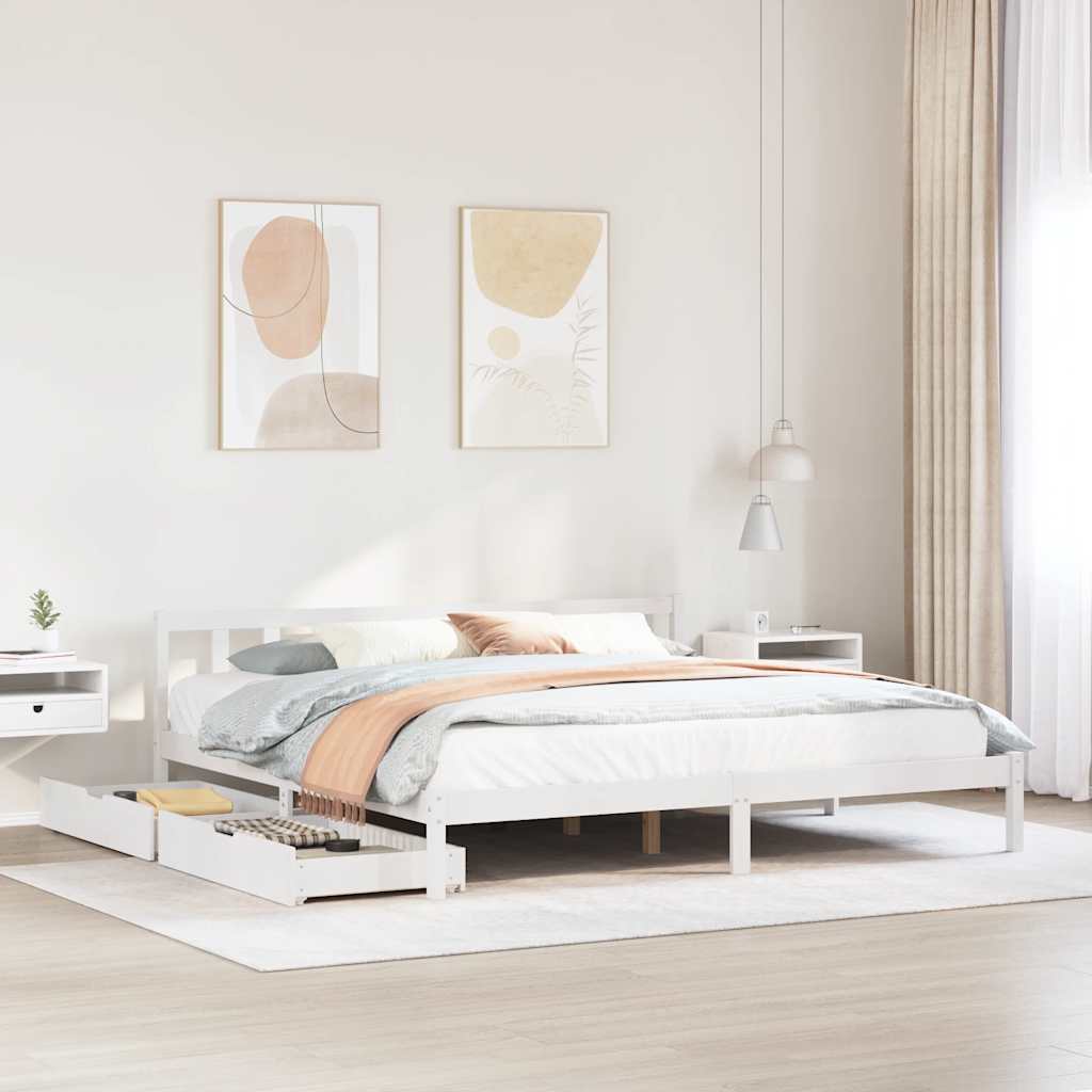 Massivholzbett ohne Matratze 75x190 cm Kiefernholz