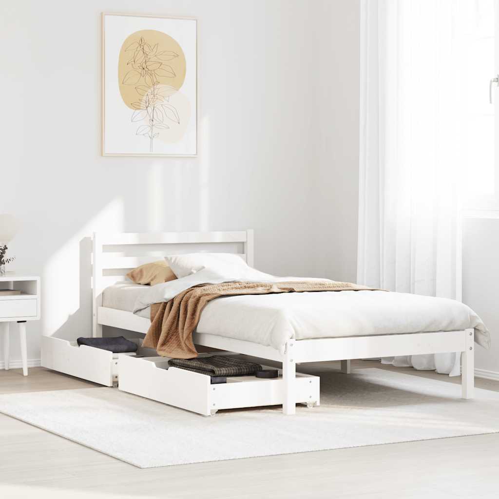 Massivholzbett ohne Matratze 75x190 cm Kiefernholz