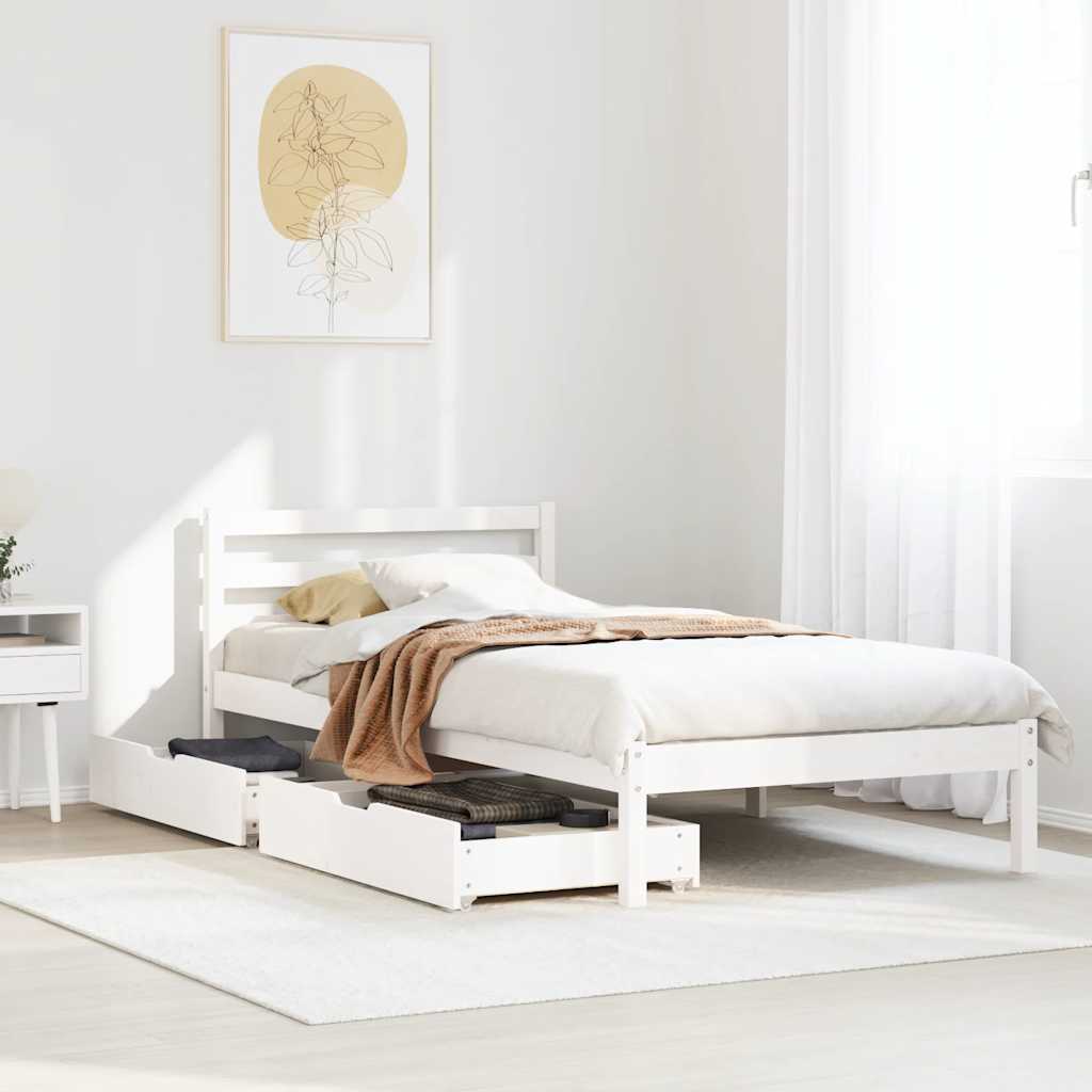 Massivholzbett ohne Matratze 75x190 cm Kiefernholz