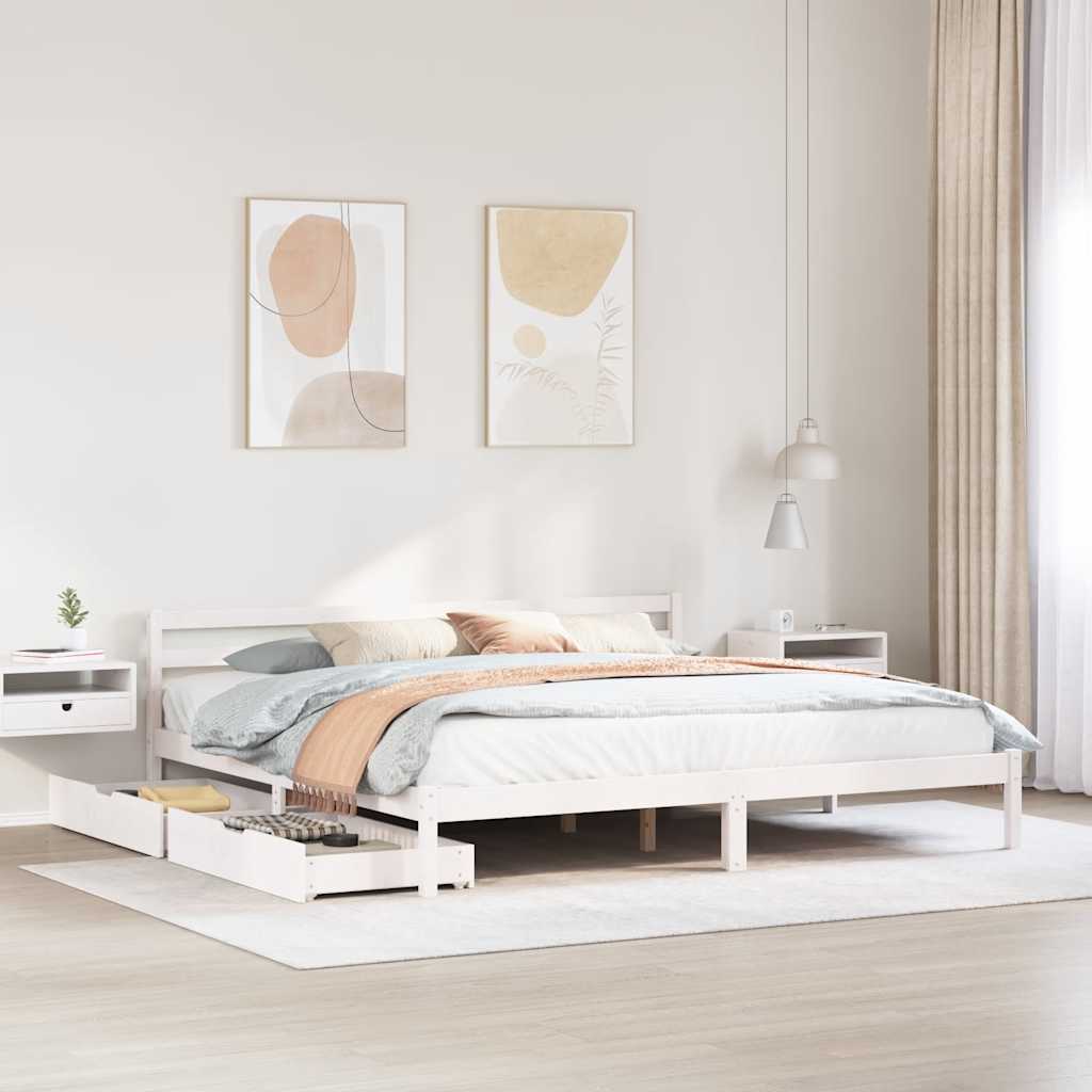Massivholzbett ohne Matratze 75x190 cm Kiefernholz