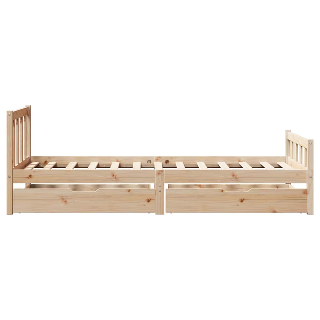 Massivholzbett ohne Matratze 75x190 cm Kiefernholz