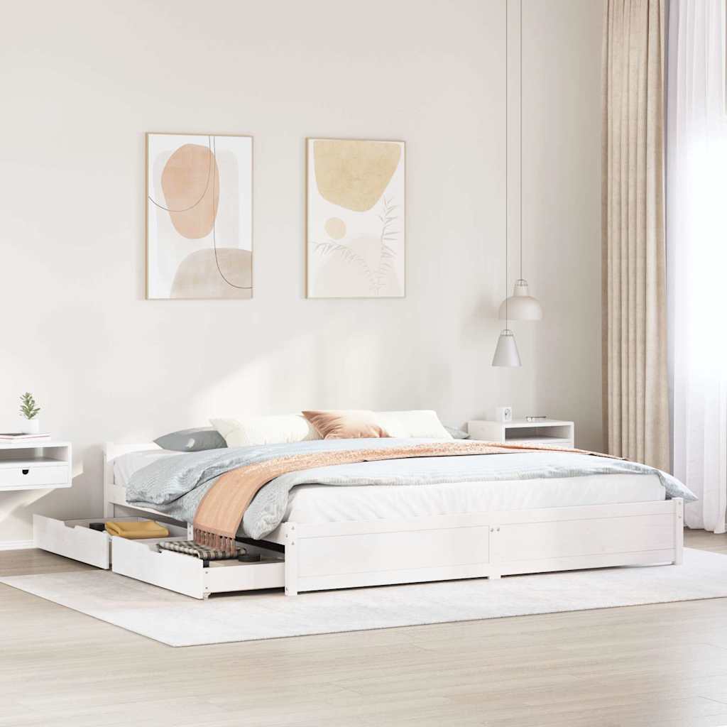 Massivholzbett ohne Matratze 75x190 cm Kiefernholz