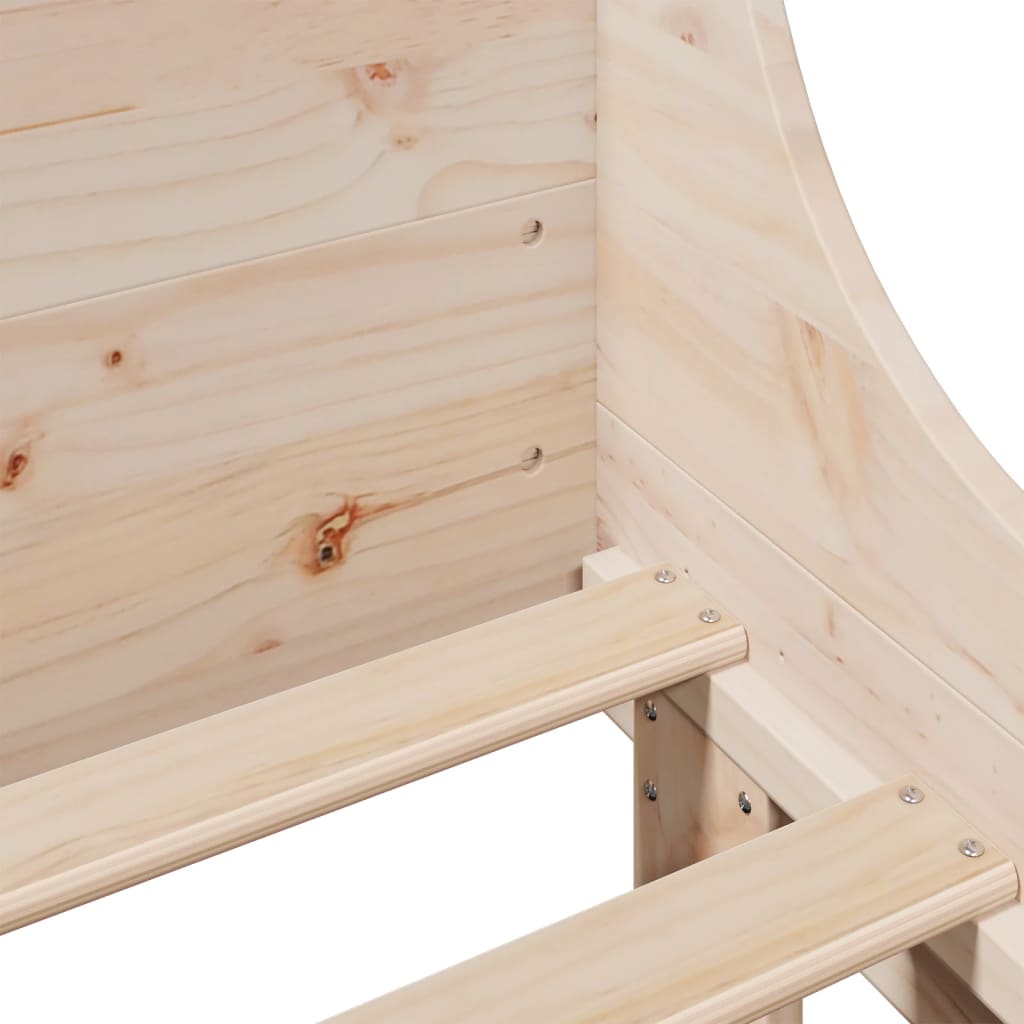 vidaXL Massivholzbett ohne Matratze 200x200 cm Kiefer