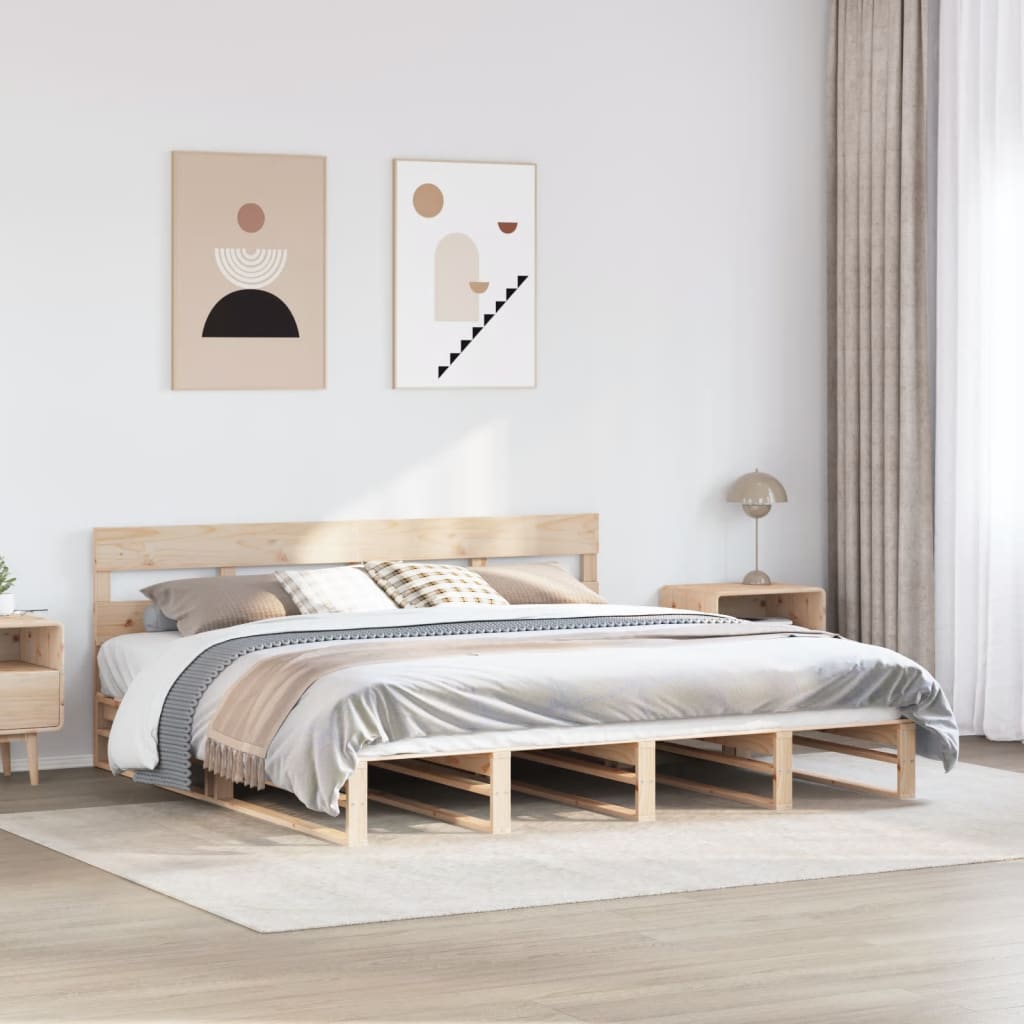 Massivholzbett ohne Matratze 120x200 cm Kiefernholz