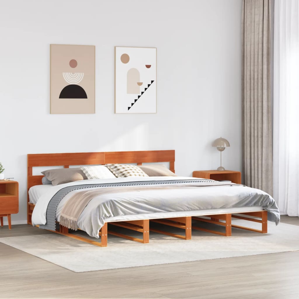 Massivholzbett ohne Matratze 120x200 cm Kiefernholz