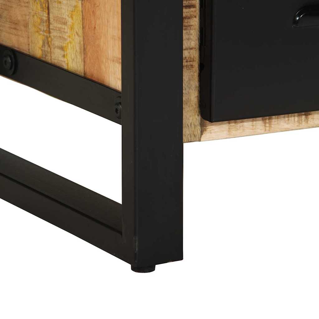 vidaXL Badezimmermöbel-Set 2 pcs Braun Massives rohes Mangoholz