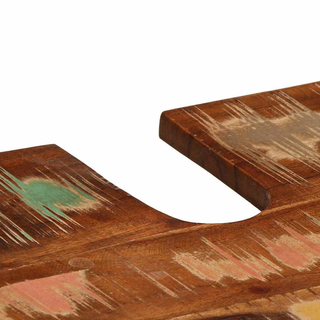 vidaXL Badezimmermöbel-Set mit Regal 3 pcs Massives upgecyceltes Holz