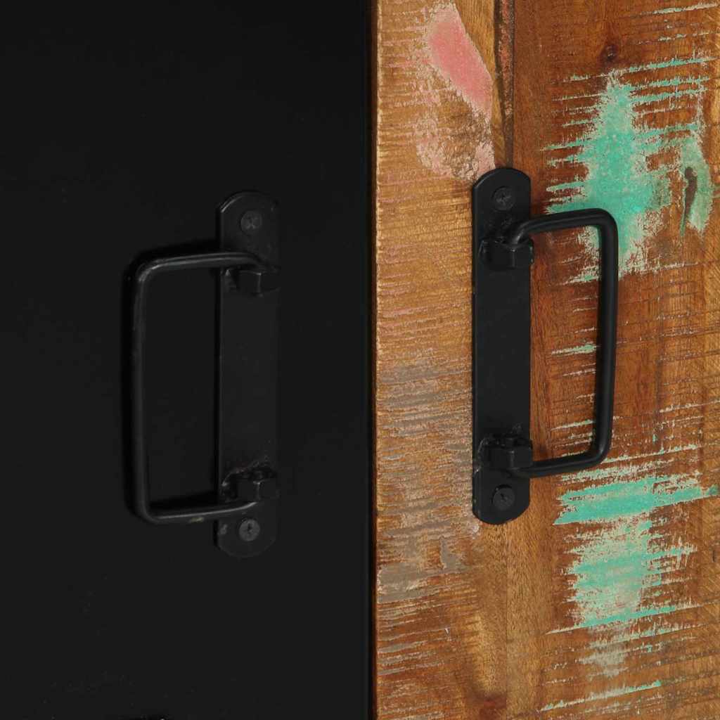 vidaXL Badezimmermöbel-Set mit Regal 3 pcs Massives upgecyceltes Holz