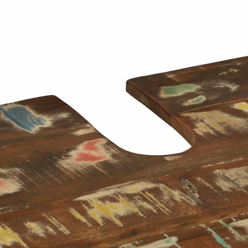 vidaXL Badezimmermöbel-Set mit Regal 4 pcs Massives upgecyceltes Holz