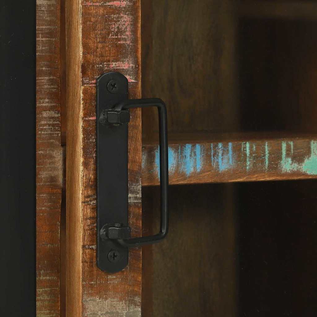 vidaXL Badezimmermöbel-Set mit Regal 4 pcs Mehrfarbig Massives Altholz