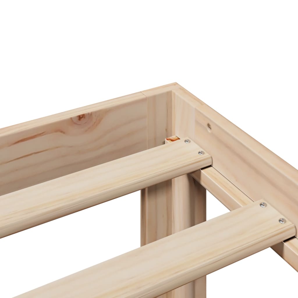 vidaXL Bettgestell mit Kopfteil ohne Matratze 75x190 cm