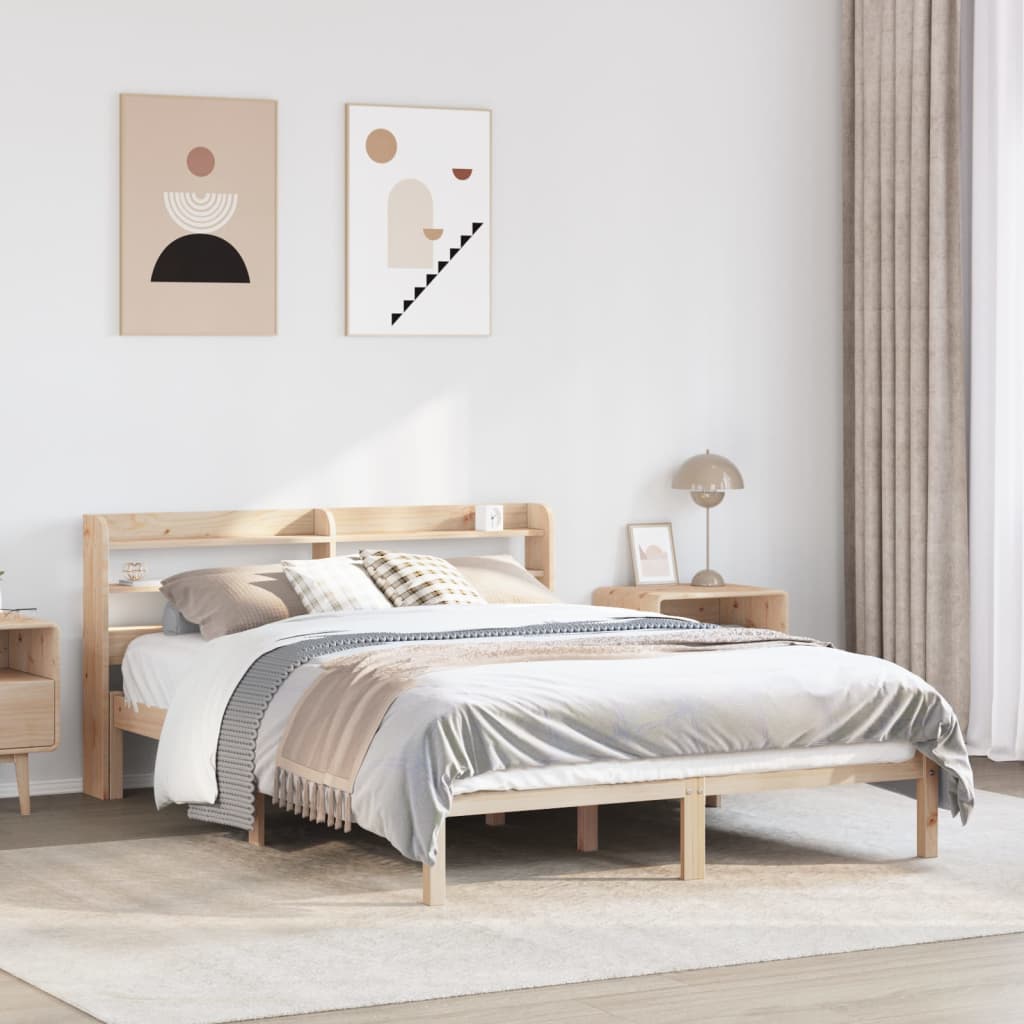 Massivholzbett ohne Matratze 75x190 cm Kiefernholz