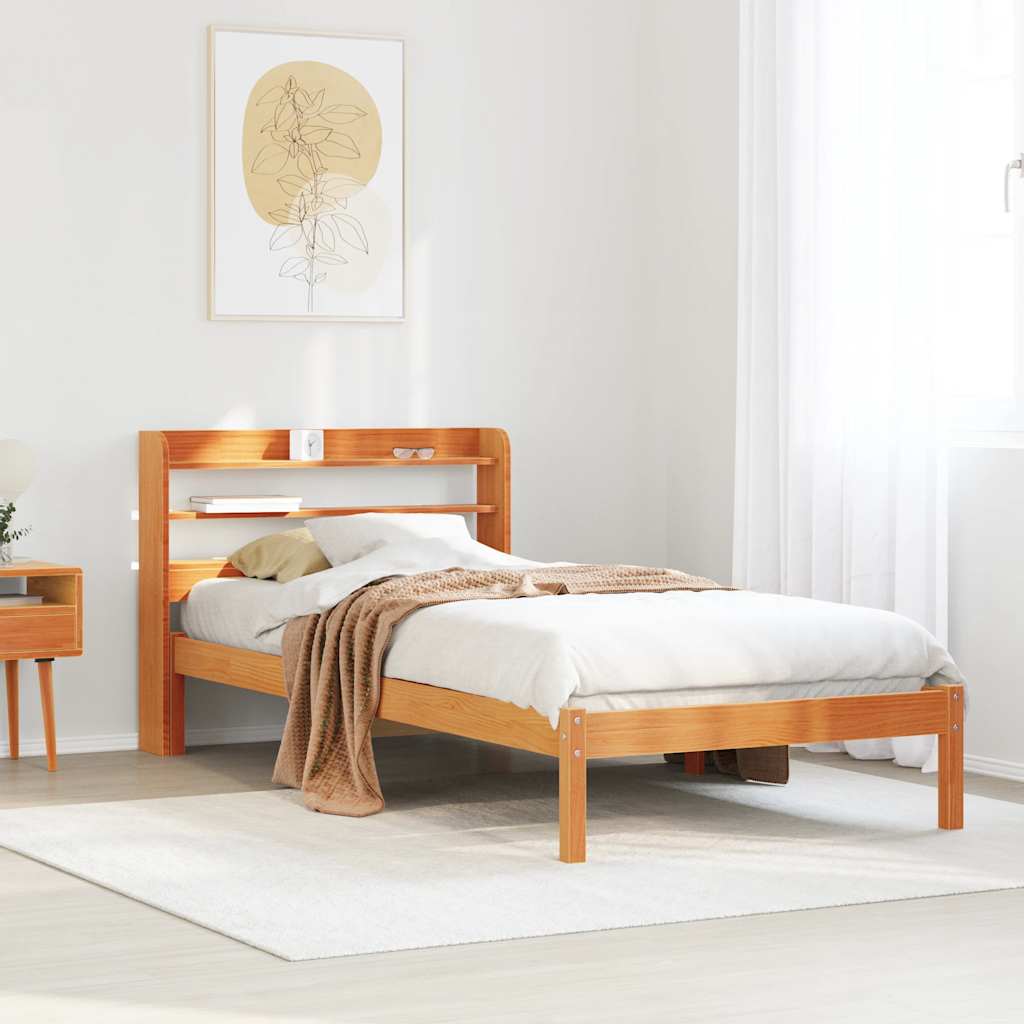 Massivholzbett ohne Matratze 75x190 cm Kiefernholz