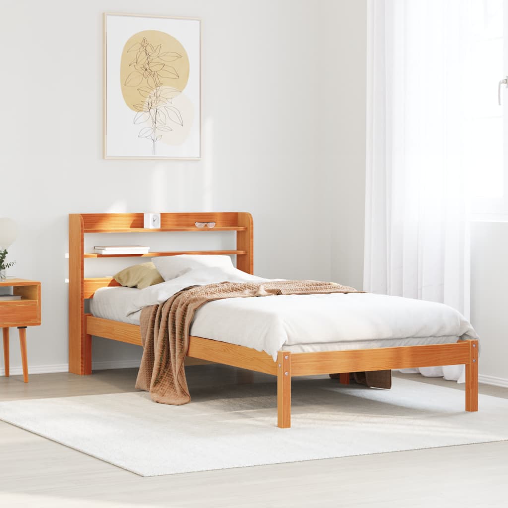 Massivholzbett ohne Matratze 75x190 cm Kiefernholz