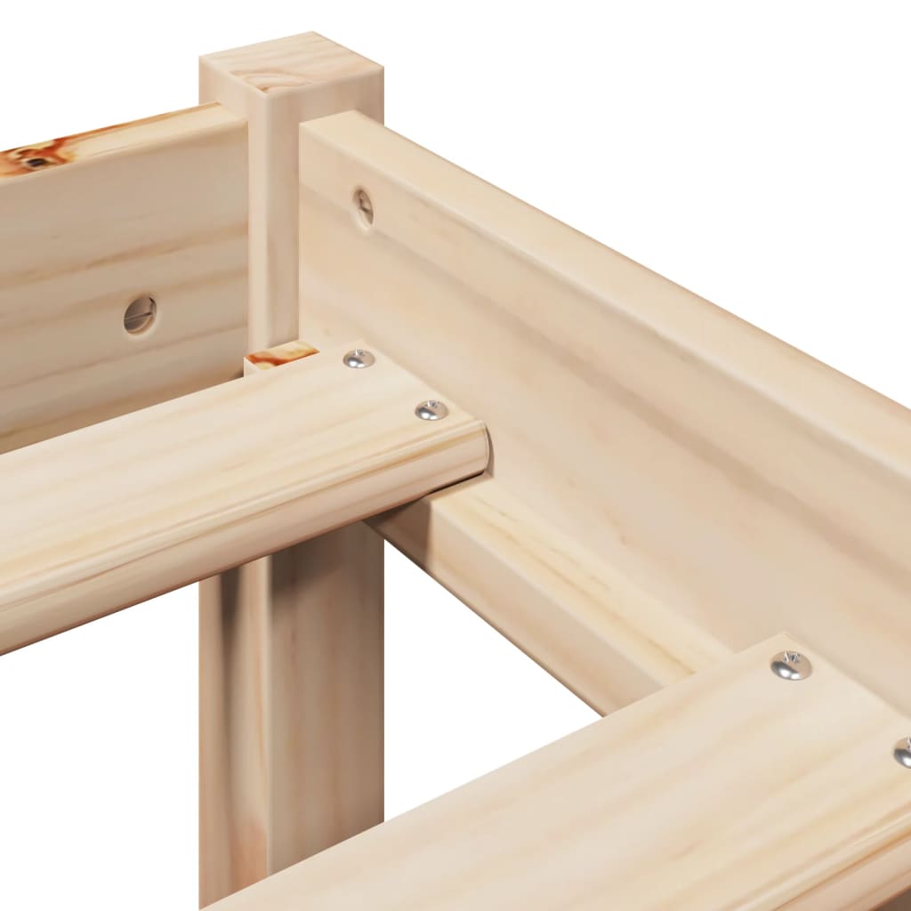 vidaXL Massivholzbett ohne Matratze 75x190 cm Kiefernholz