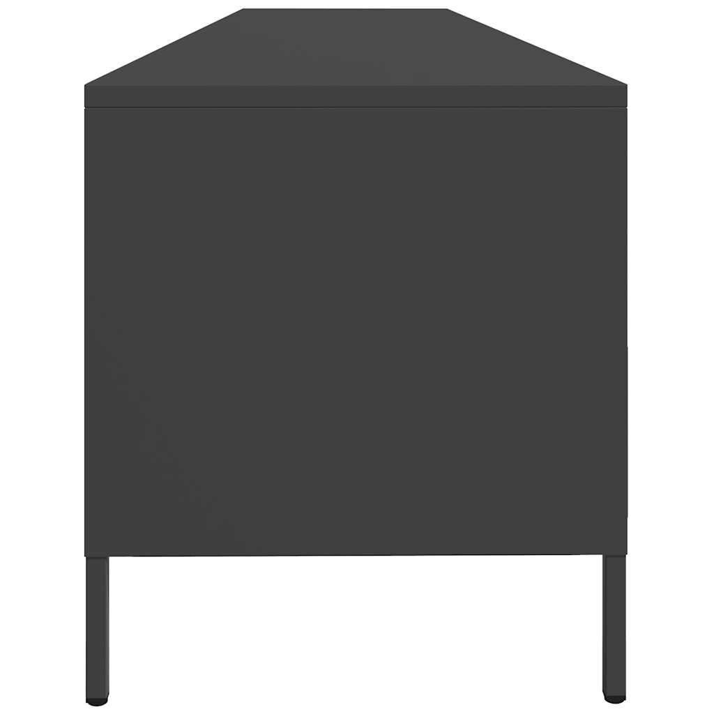 vidaXL TV-Schrank Schwarz 202x39x43,5 cm Kaltgewalzter Stahl