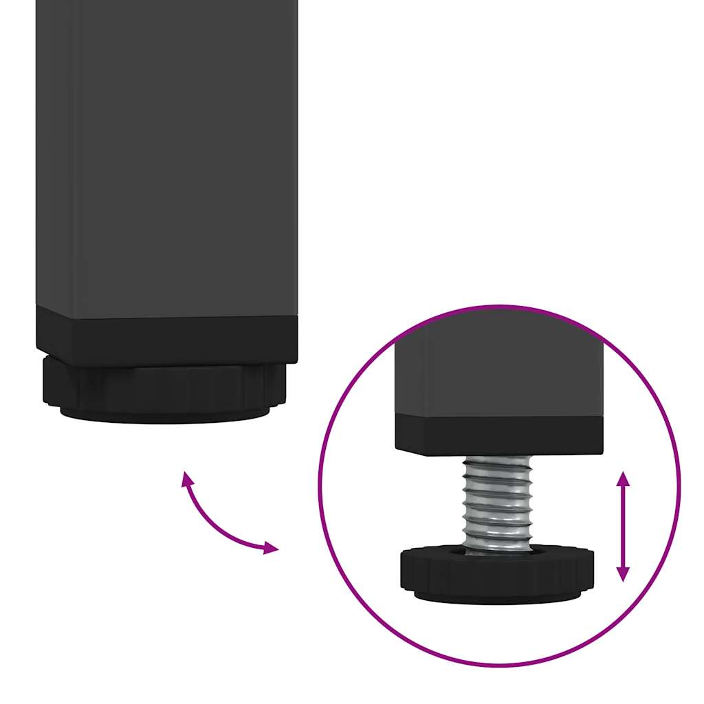 vidaXL Sideboard Schwarz 135x39x73,5 cm Kaltgewalzter Stahl