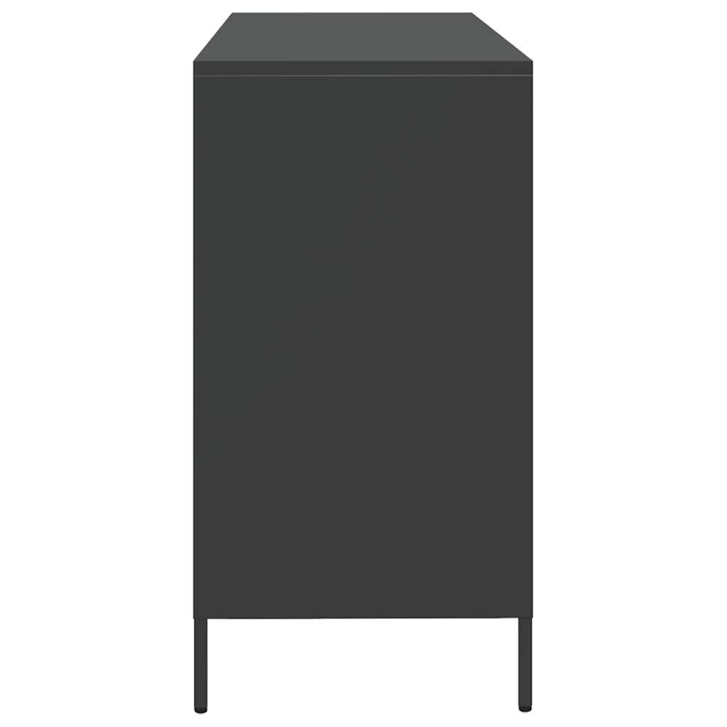 vidaXL Sideboard Schwarz 135x39x73,5 cm Kaltgewalzter Stahl