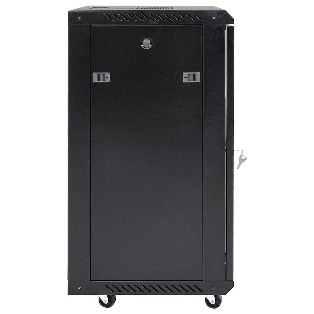 vidaXL 15U Netzwerkschrank 19" IP20 Schwarz 60x45x86 cm