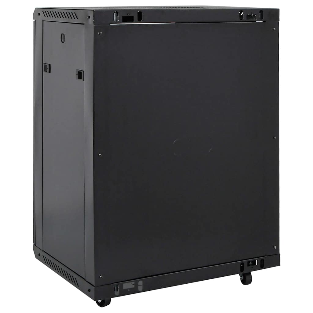 vidaXL 15U Netzwerkschrank 19" IP20 Schwarz 60x45x86 cm