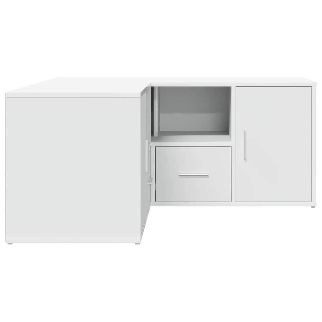 vidaXL Eckregal Weiß 160x40x45 cm Holzwerkstoff