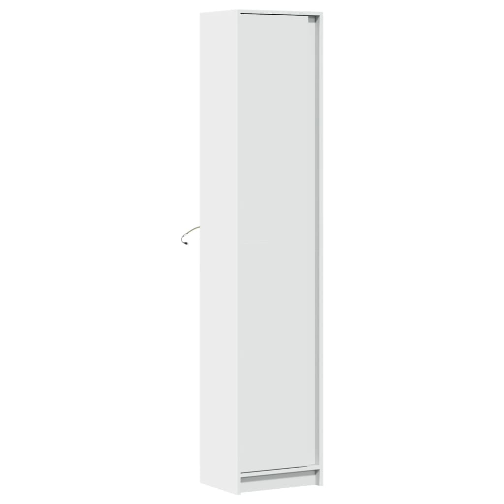 vidaXL Highboard mit LED-Beleuchtung Weiß 41,5x32,5x200 cm