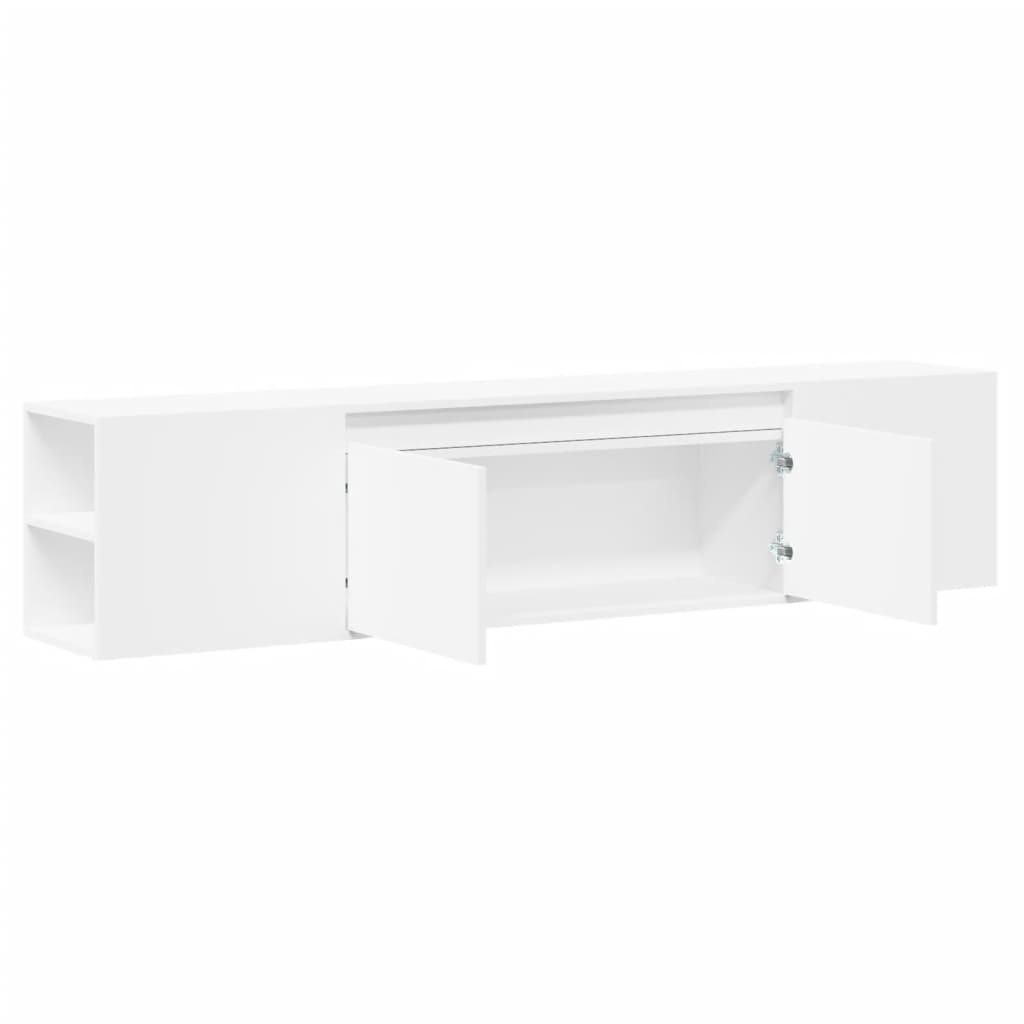 vidaXL TV-Wandschrank mit LED-Beleuchtung Weiß 180x31x39,5 cm