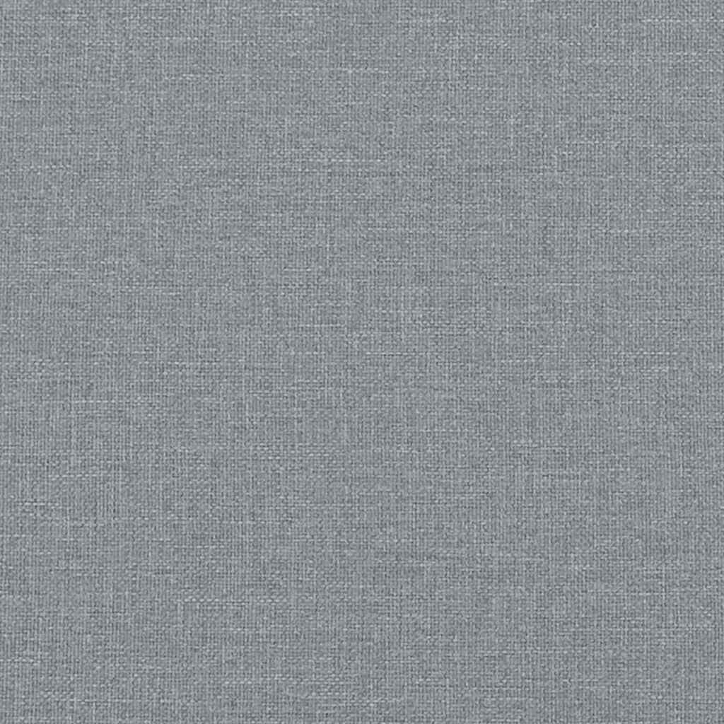 vidaXL Schaukelstuhl mit Fußhocker Hellgrau Stoff