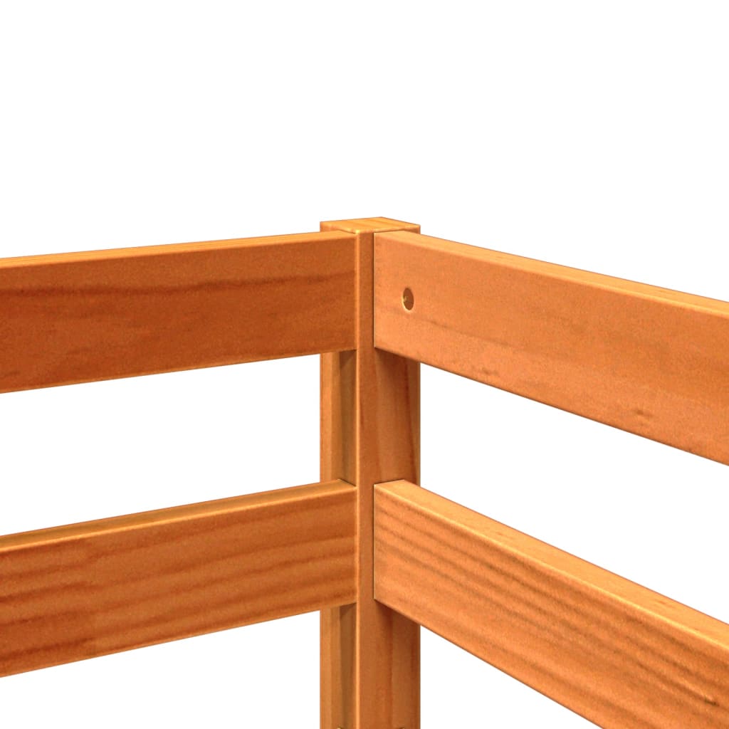 vidaXL Kinderhochbett mit Turm Weiß & Schwarz 80x200 cm Kiefernholz