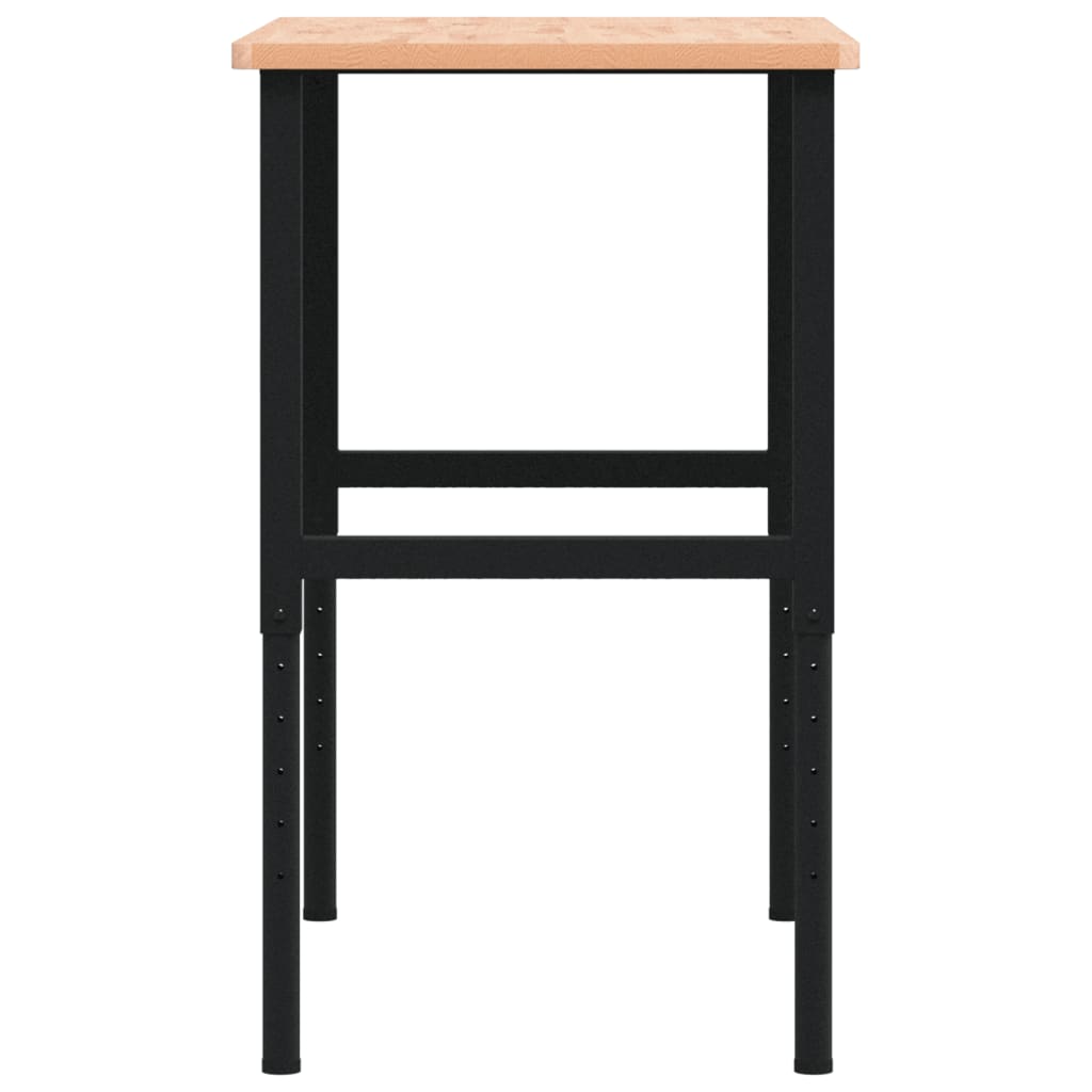 vidaXL Werkbank 100x60x(71,5-98) cm Massivholz Buche Rechteckig