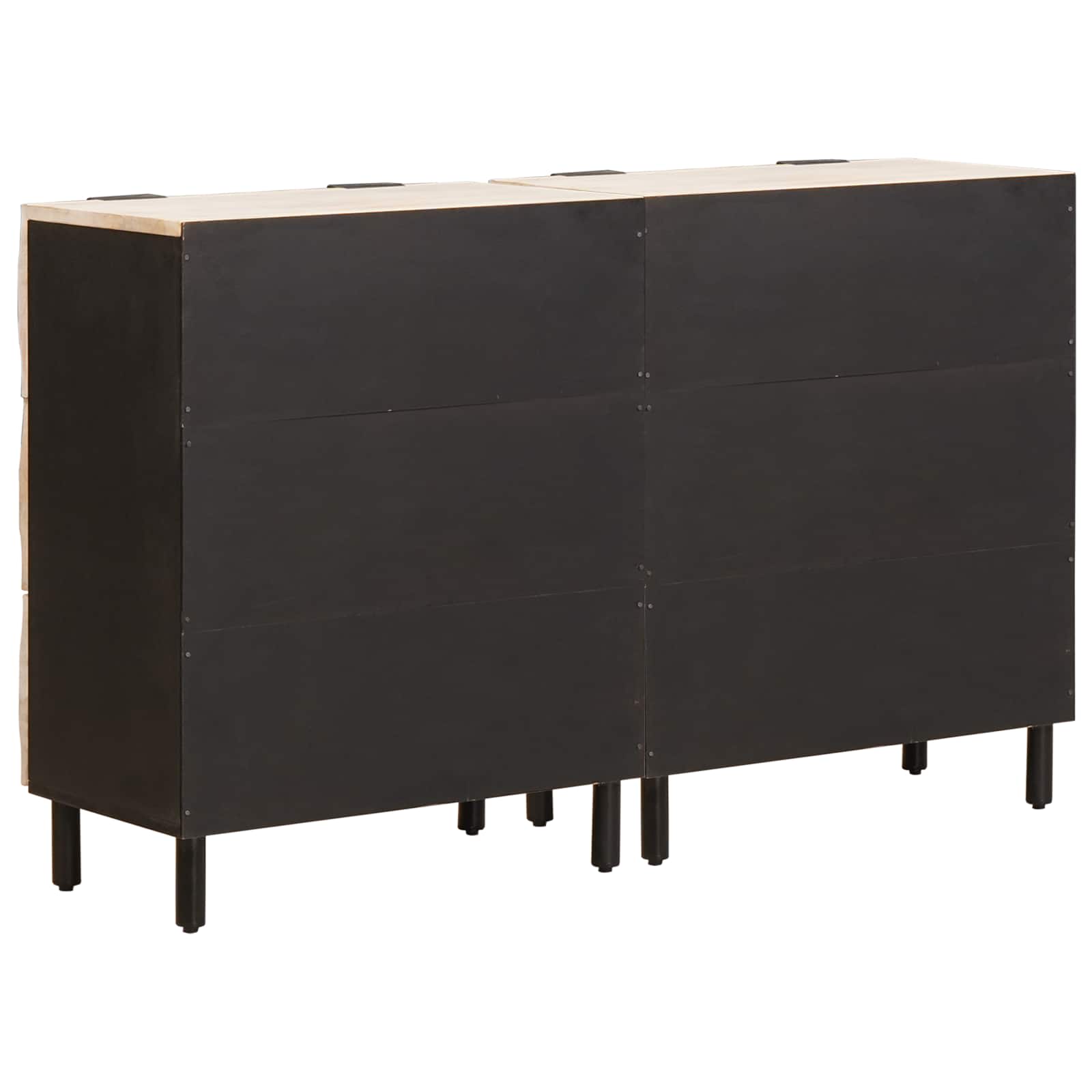 vidaXL Sideboard 2 pcs Weiße gewaschene Oberfläche 60 x 33 x 75 cm