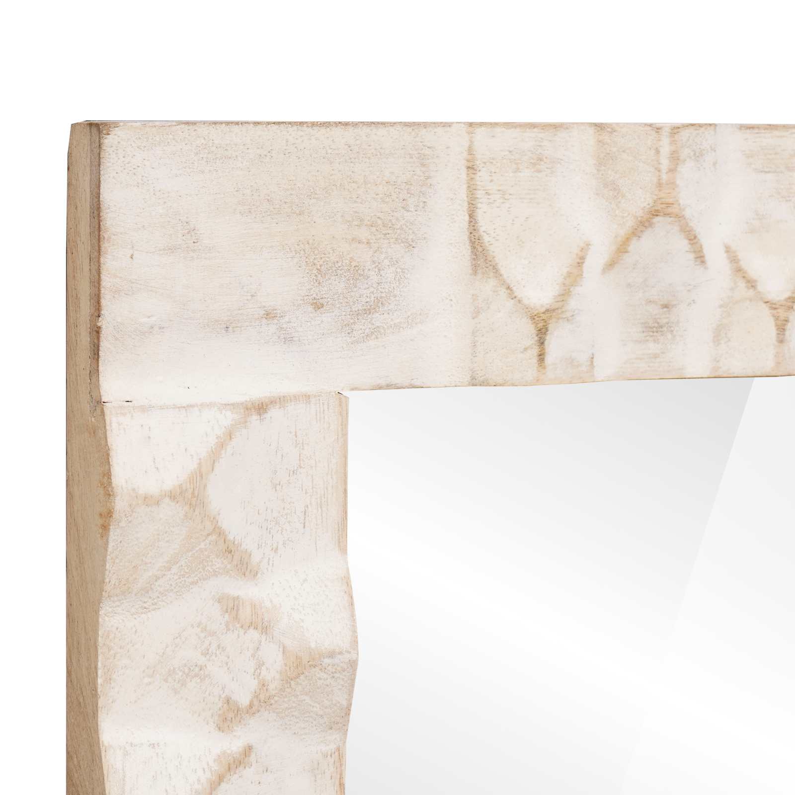 vidaXL Badezimmer Sets Weiße gewaschene Oberfläche Massivholz Mango