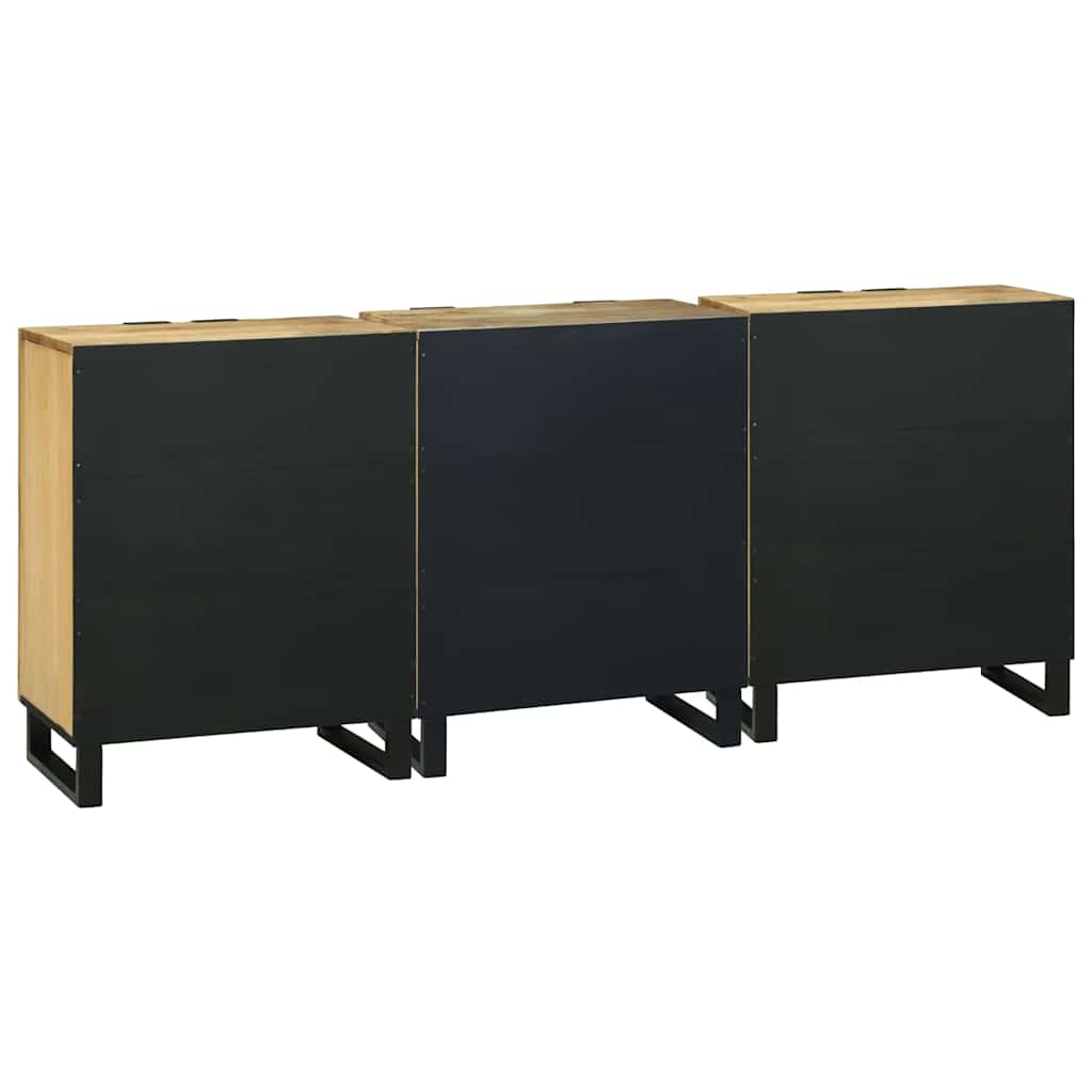 vidaXL Badezimmermöbel-Set mit Schubladen 3 pcs Braun Holzwerkstoff