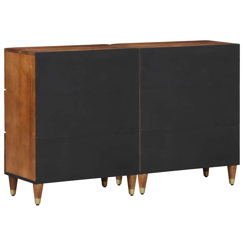 vidaXL Sideboard 2 pcs Honigbraun 60 x 33 x 75 cm Massivholz Mango