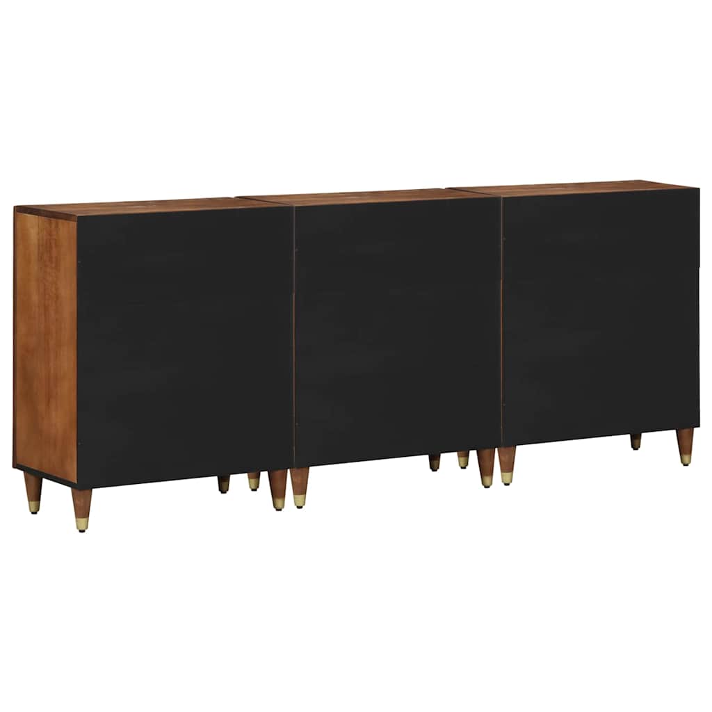 vidaXL Badezimmerschrank-Set mit Schubladen 3 pcs Honigbraun und Gold